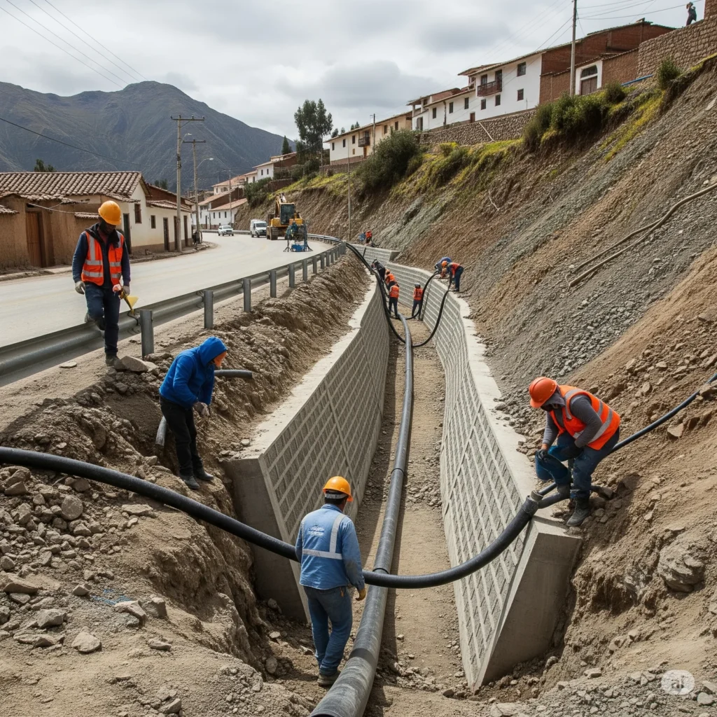 alcantarillado estabilizacion taludes vial peru
