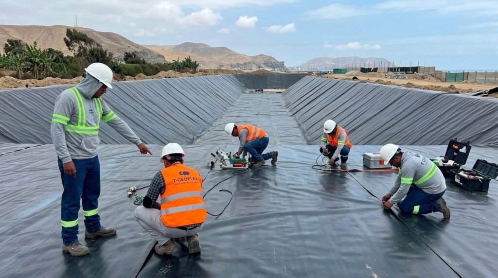 geomembrana hdpe en canales y obras hidráulicas