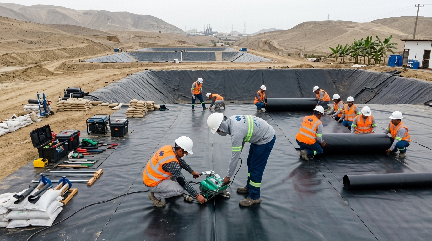 geomembrana hdpe en tratamiento y contención de líquidos